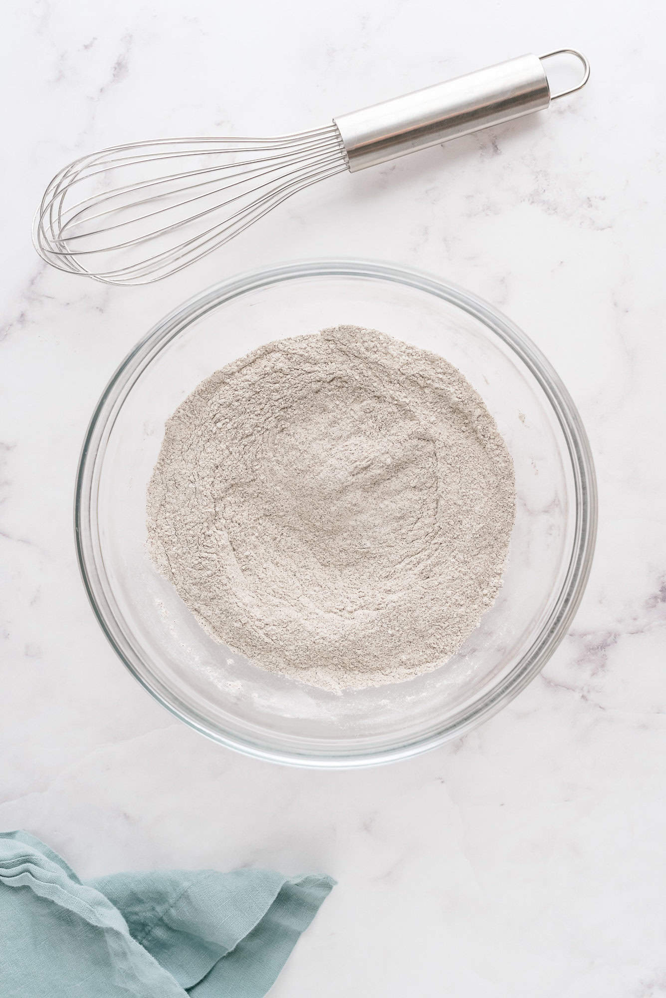 Dry ingredients, combined.