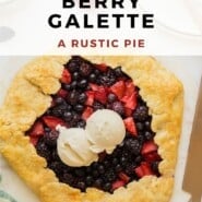 Berry Galette Pinterest graphic with text and photos.