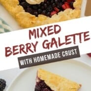 Berry Galette Pinterest graphic with text and photos.