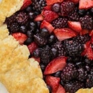 Berry Galette Pinterest graphic with text and photos.