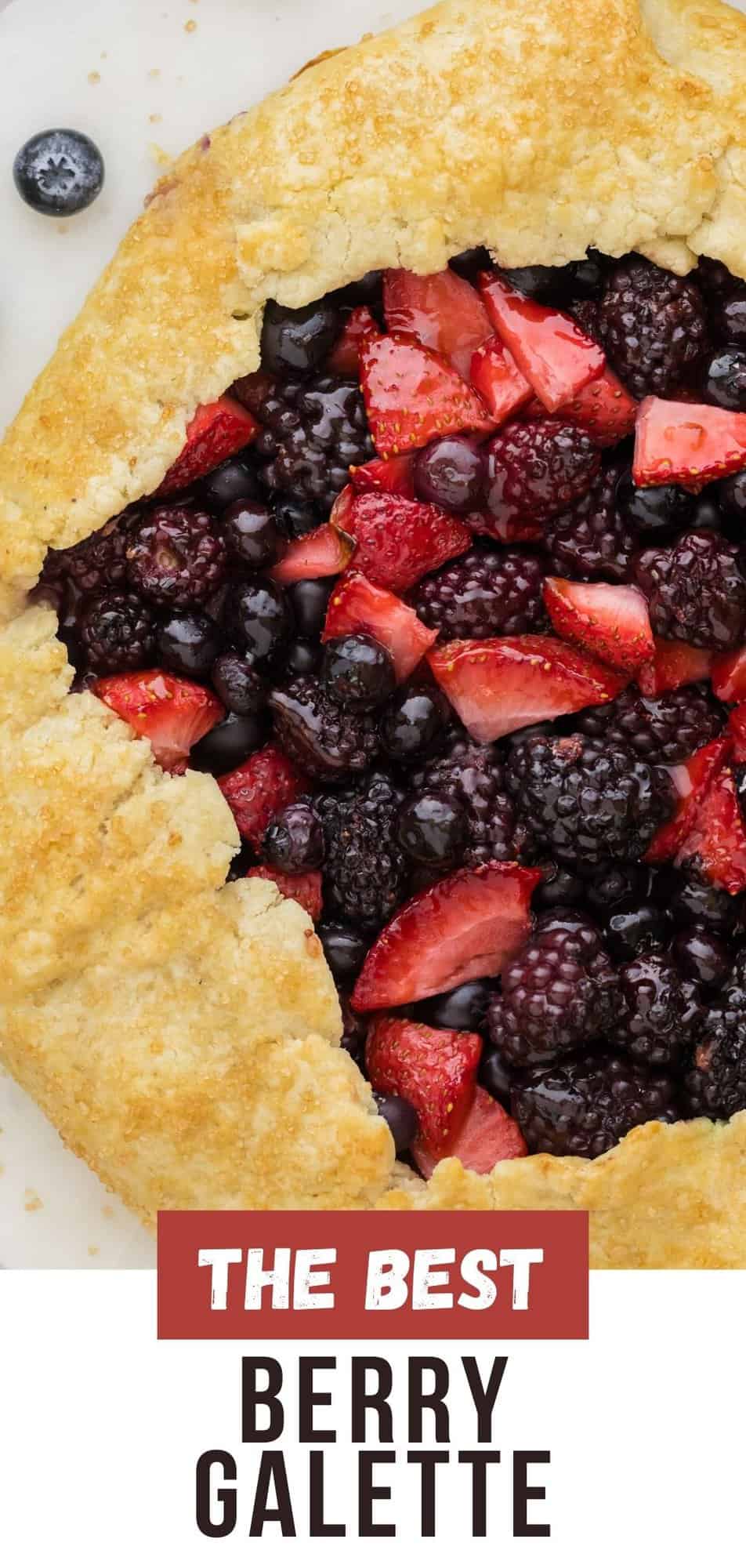 Berry Galette Pinterest graphic with text and photos.