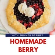 Berry Galette Pinterest graphic with text and photos.