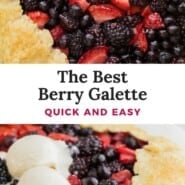 Berry Galette Pinterest graphic with text and photos.