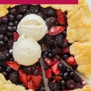 Berry Galette Pinterest graphic with text and photos.