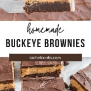Buckeye Brownies Pinterest graphic with text and photos.