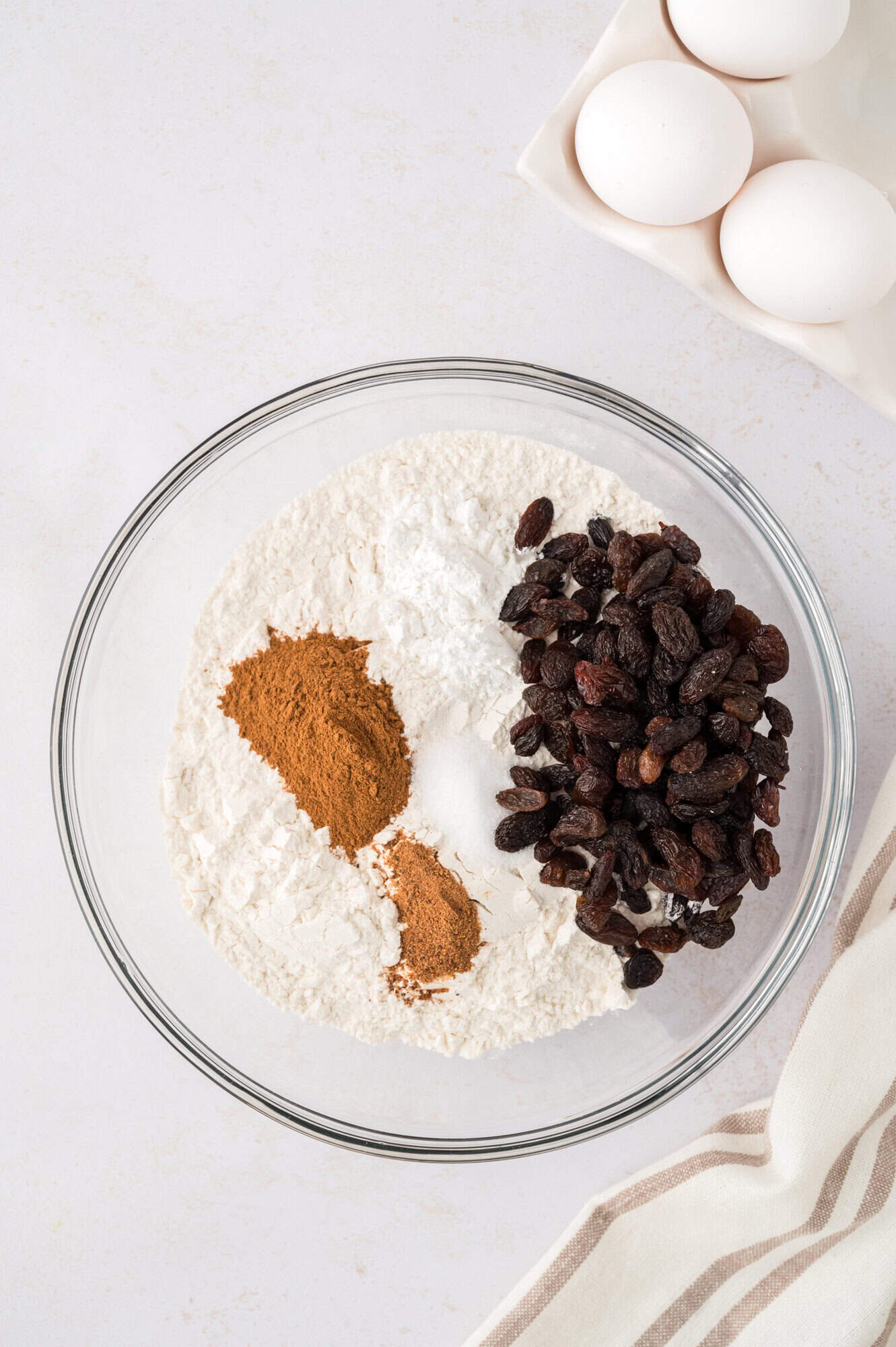 Dry ingredients, before mixing.