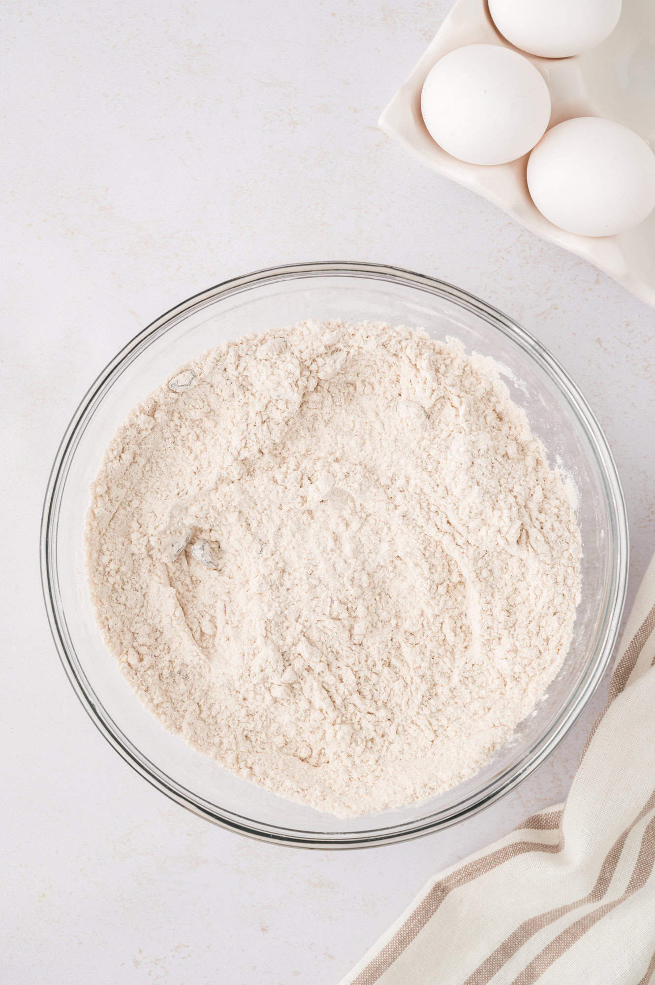 Dry ingredients, after mixing.