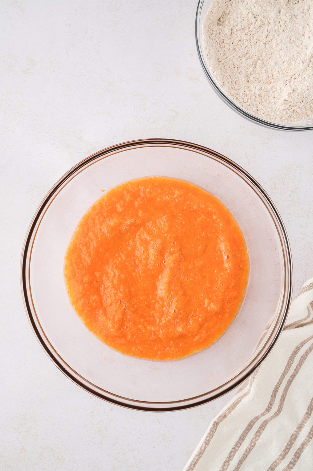 Wet ingredients, completely combined.