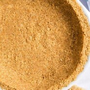 Graham Cracker Crust Pinterest graphic with text and photos.