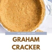 Graham Cracker Crust Pinterest graphic with text and photos.