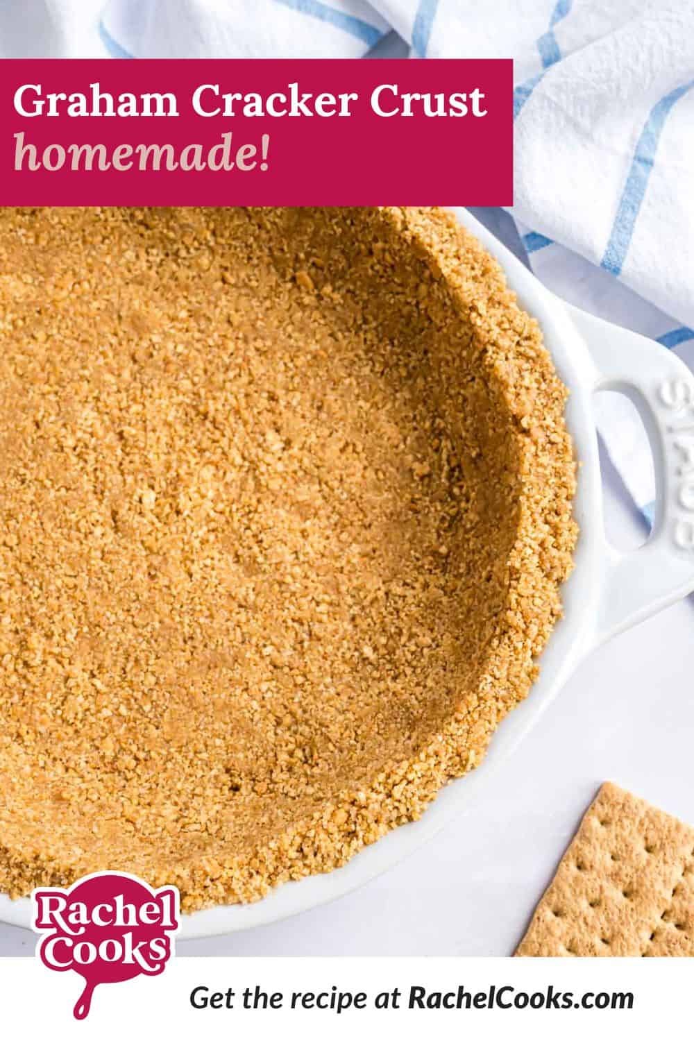 Graham Cracker Crust Pinterest graphic with text and photos.