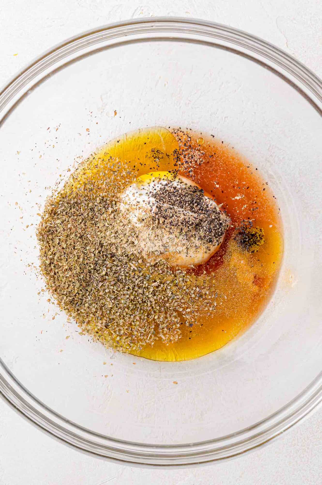 Marinade ingredients, not yet combined.
