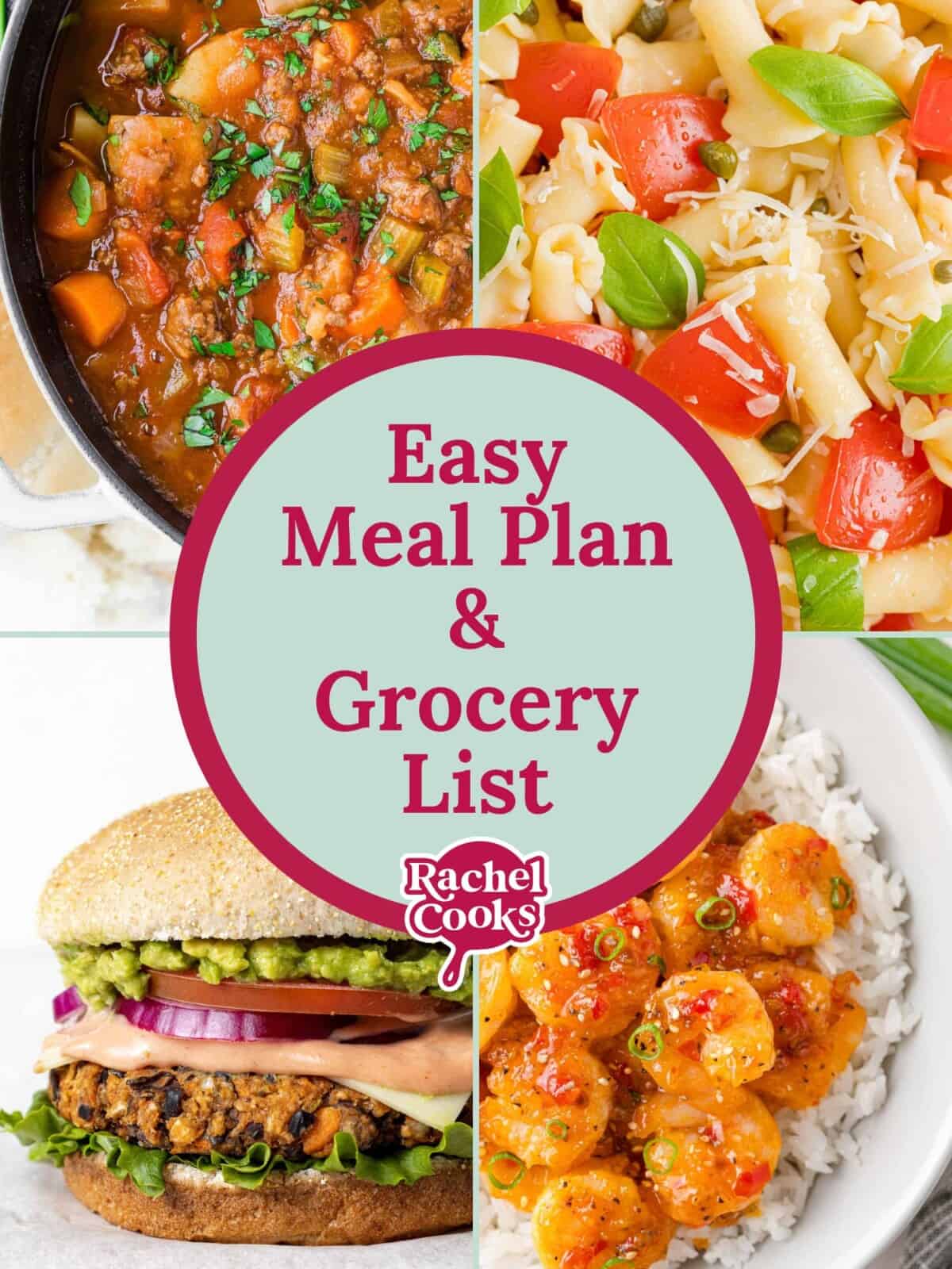Meal plan 81 preview image with text and photos of recipes included.