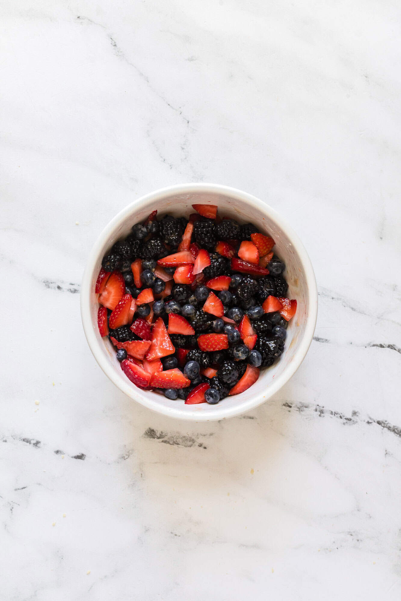 Filling ingredients after mixing.