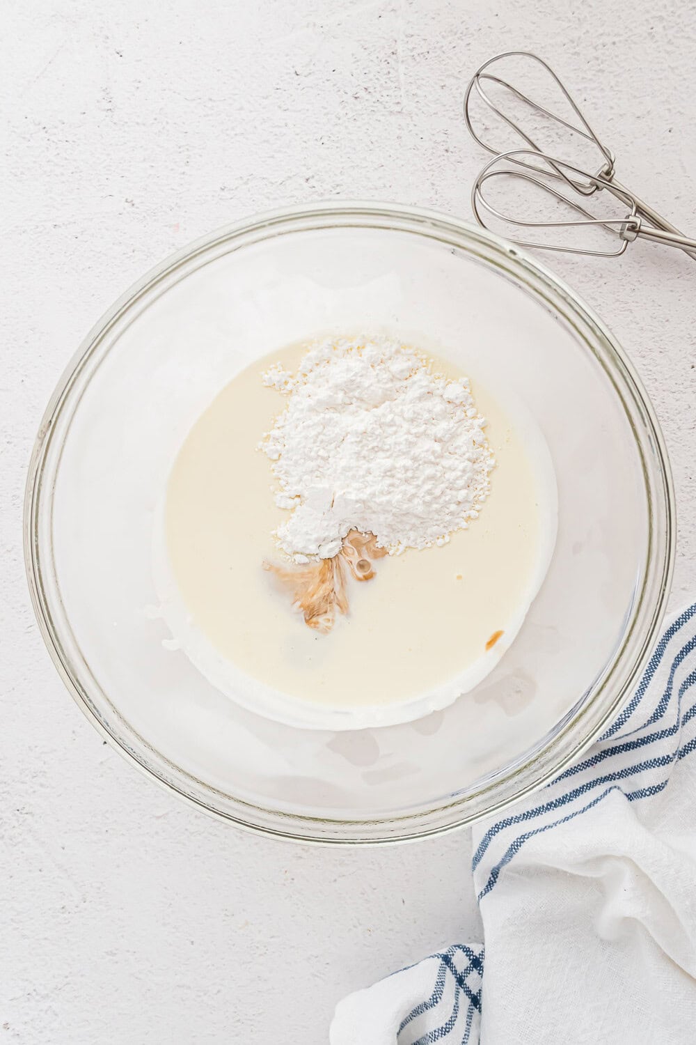 Ingredients in a bowl, not yet mixed.