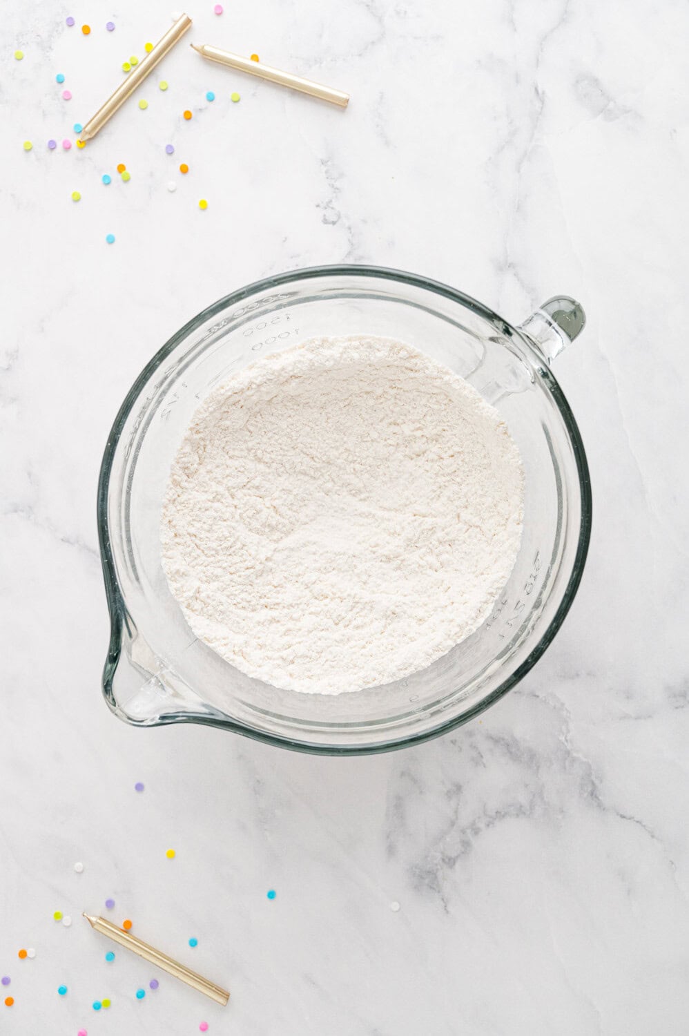 Dry ingredients, after mixing.