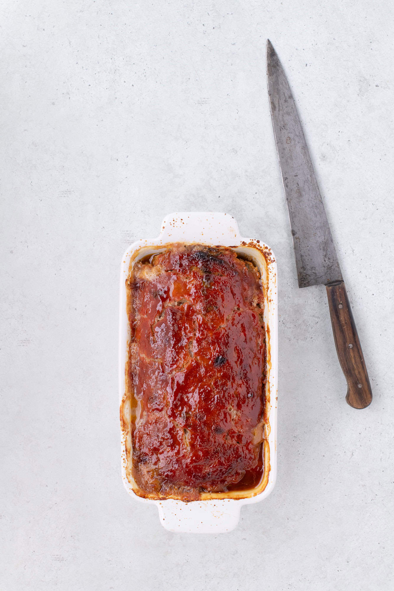 Meatloaf after baking.