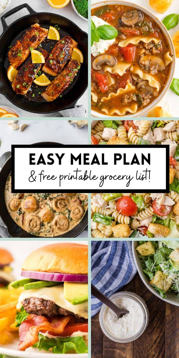 Meal plan 83 graphic with text and photos.