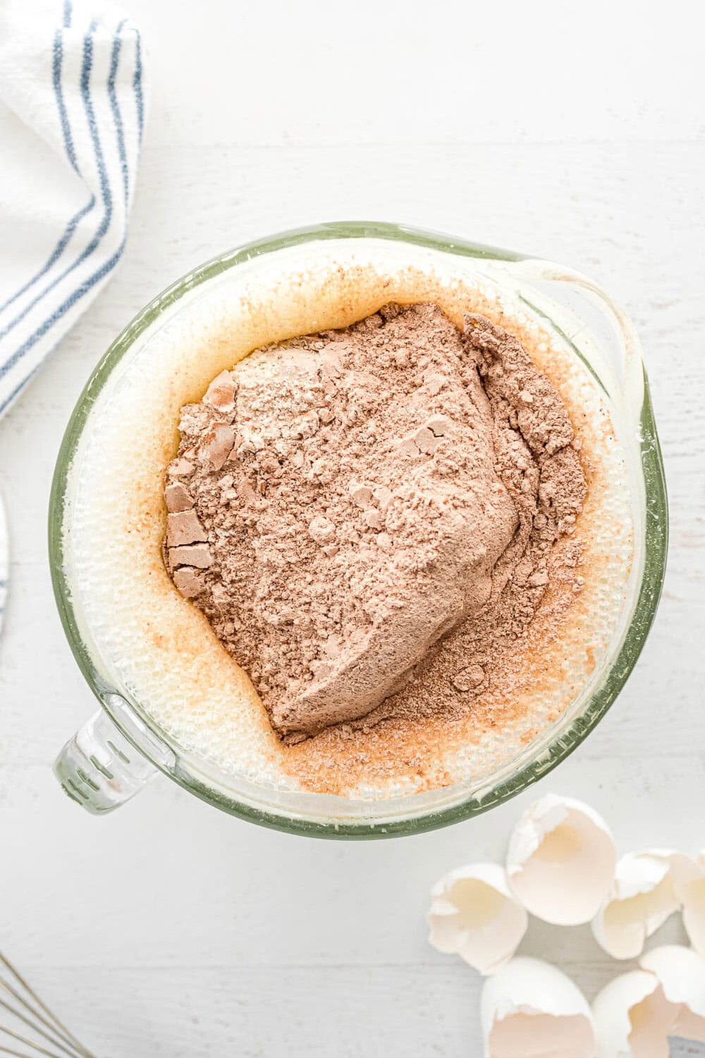 Dry ingredients lightly mixed together.