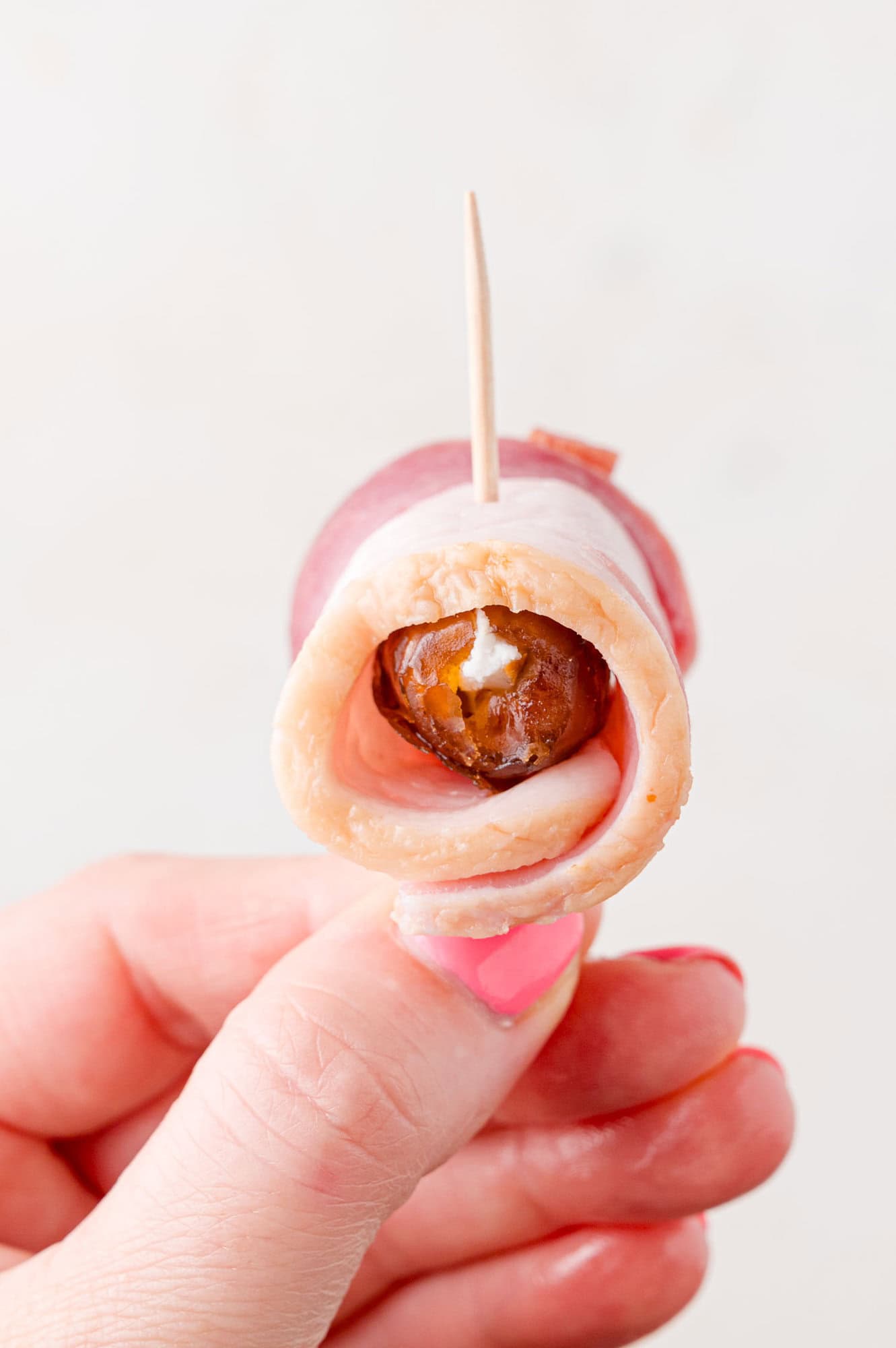 Date, wrapped with bacon.