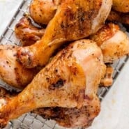Lemon Pepper Chicken Marinade Pinterest graphic with text and photos.