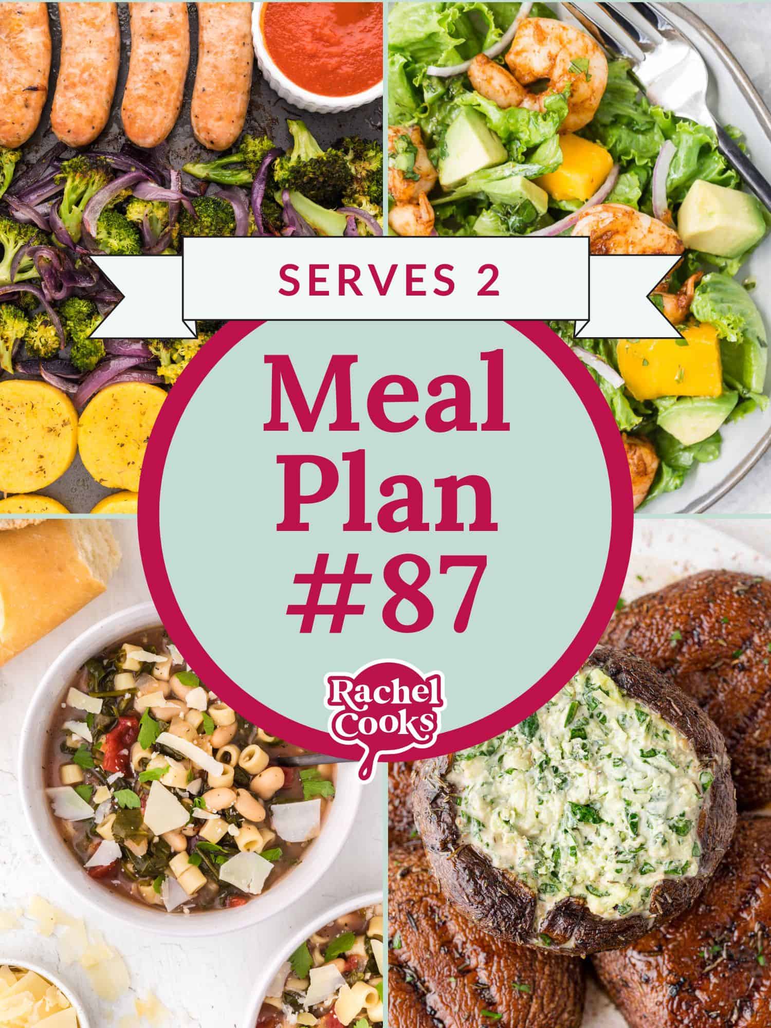 Meal plan 87 preview image, showing photos of recipes included.