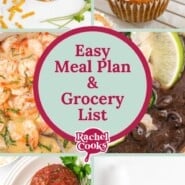 Meal plan 89, a meal plan for 6, preview image with photos of recipes included.