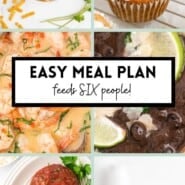 Meal plan 89, a meal plan for 6, preview image with photos of recipes included.