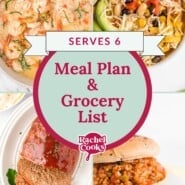 Meal plan 89, a meal plan for 6, preview image with photos of recipes included.