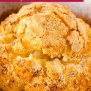 Whole Roasted Cauliflower Pinterest graphic with text and photos.