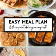 Meal plan 90 preview image, with photos of recipes included.