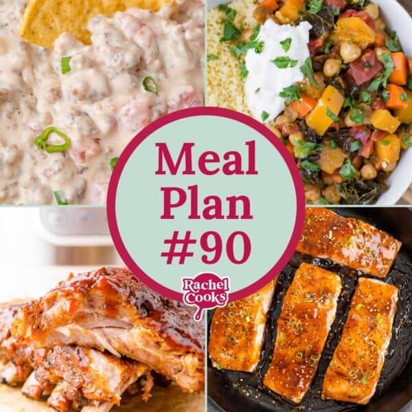 Meal plan 90 preview image, with photos of recipes included.