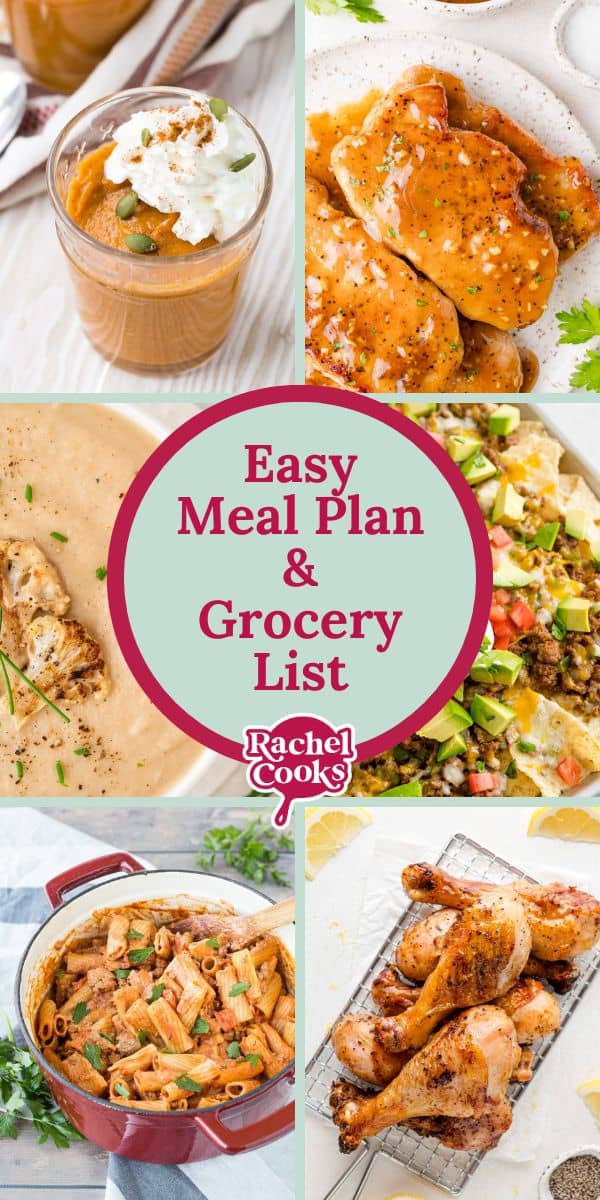 Meal plan 91 preview image with photos of recipes included.