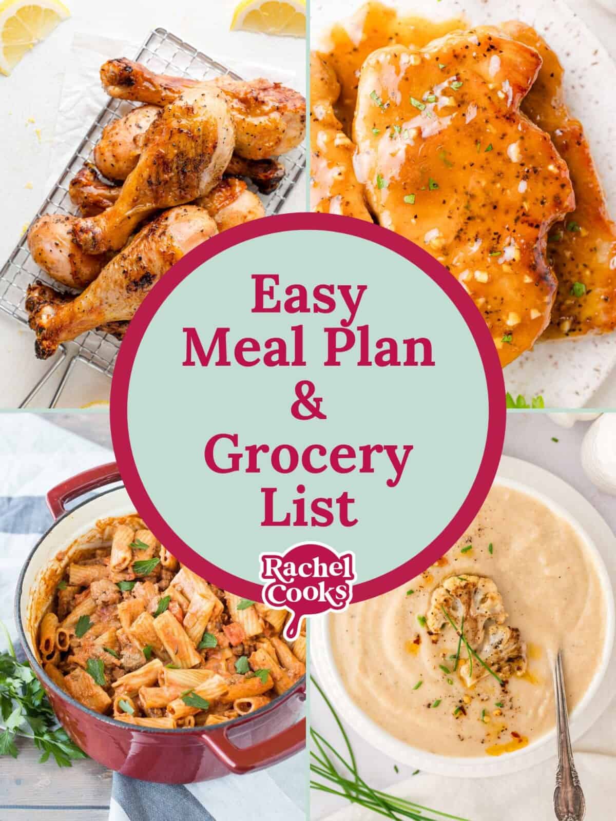 Meal plan 91 preview image with photos of recipes included.