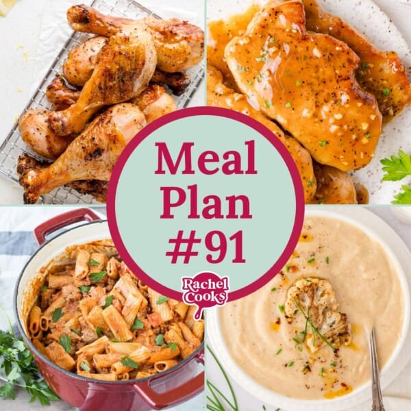 Meal plan 91 preview image with photos of recipes included.