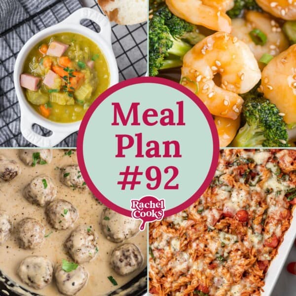 Meal plan 92 graphic with text and photos.