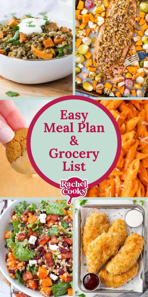 Meal plan 93 preview image with photos of recipes included.