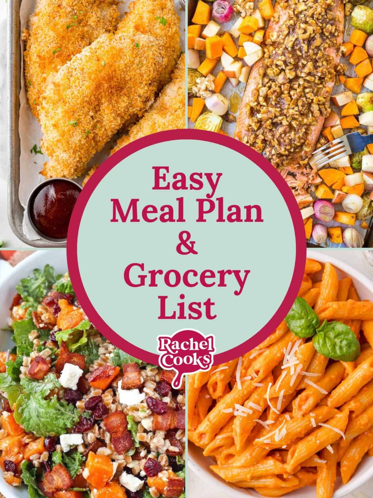 Meal plan 93 preview image with photos of recipes included.