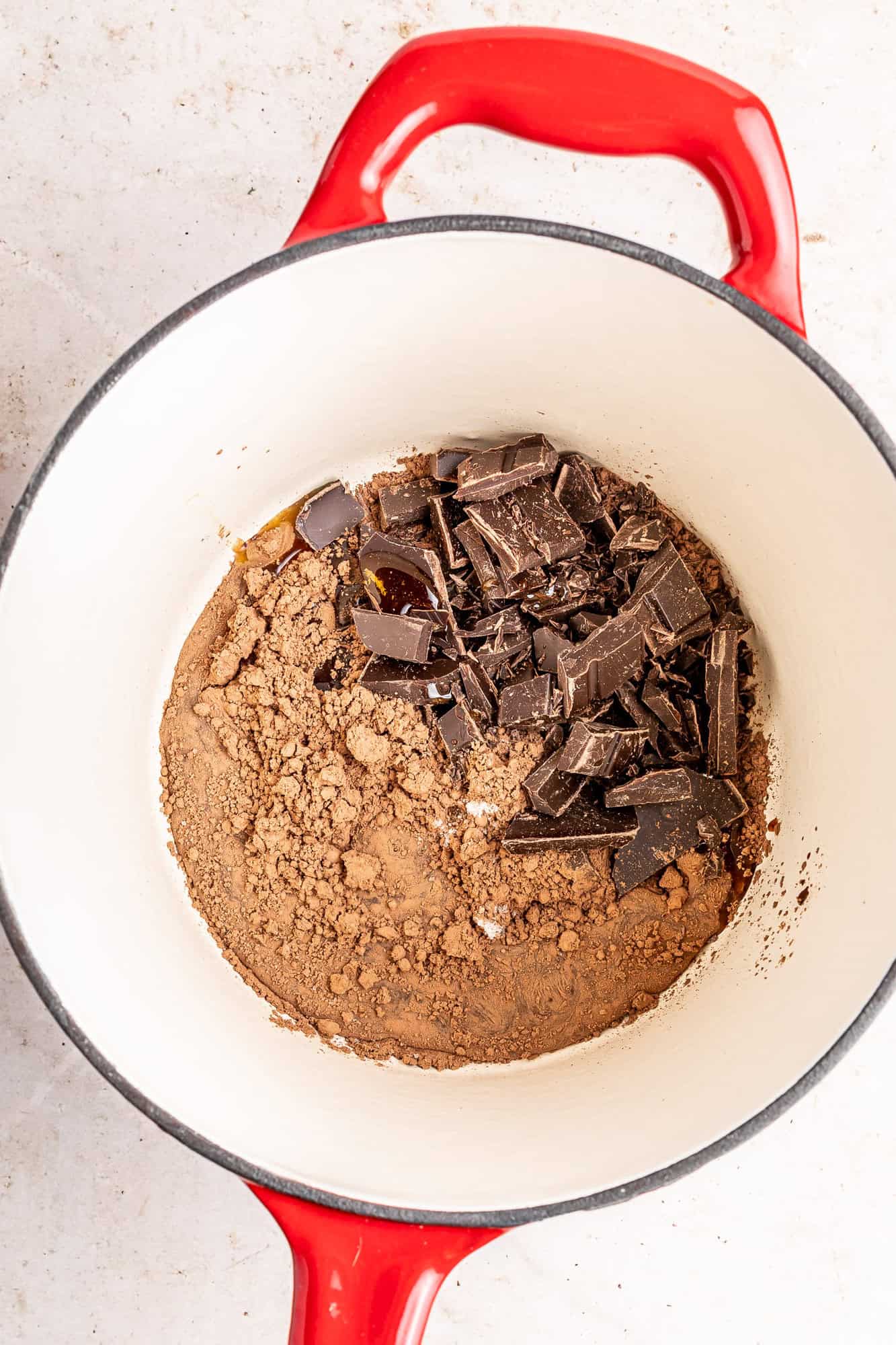Dry ingredients in small sauce pan.