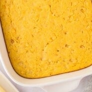 Spoon Bread Pinterest graphic with text and photos.