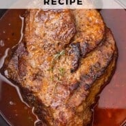 Braised beef Pinterest graphic with text and photos.