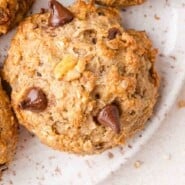 Breakfast Cookies Pinterest graphic with text and photos.