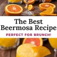 Beermosa Pinterest graphic with text and photos.
