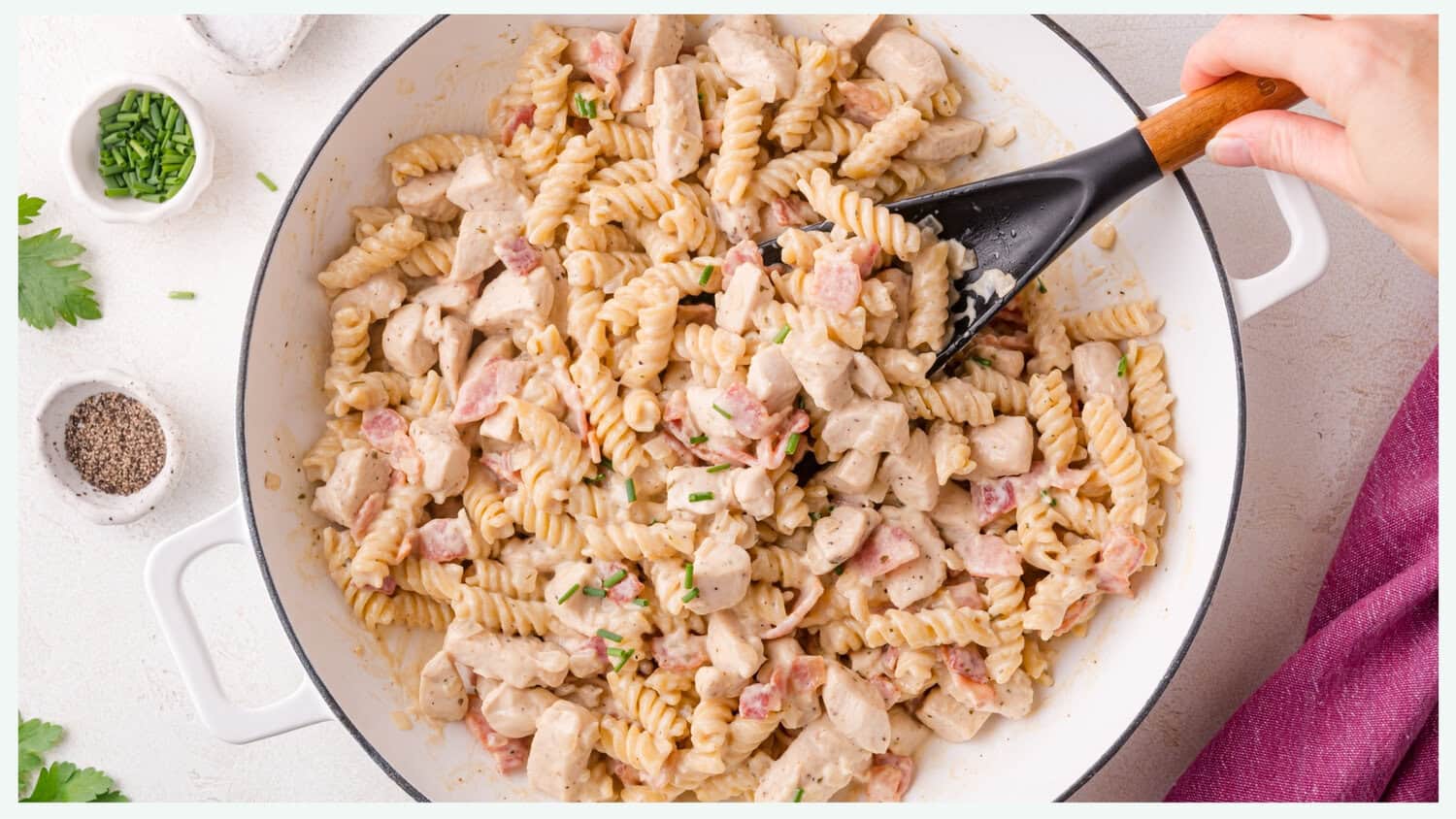 Chicken Bacon Ranch Pasta (One Pot) - Rachel Cooks