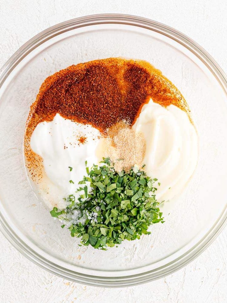 Sauce ingredients, not mixed.